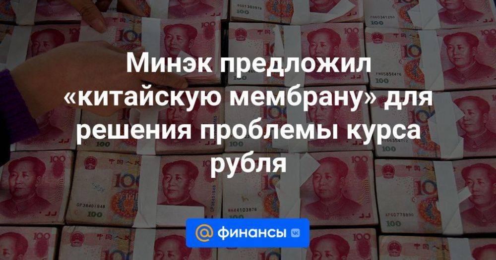 Минэк предложил «китайскую мембрану» для решения проблемы курса рубля