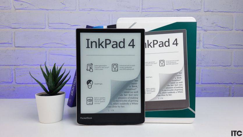 Обзор PocketBook InkPad 4: 7,8-дюймовый ридер с защитой от воды, режимом Dark Mode и динамиком