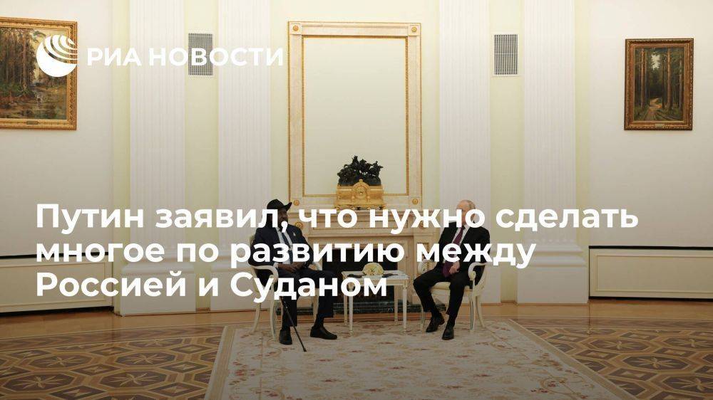 Путин заявил, что нужно сделать многое в сфере экономики между Россией и Суданом