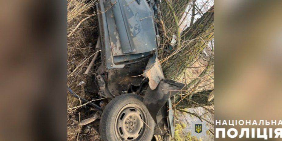 В Полтавской области легковое авто влетело в дерево, водитель и пассажир погибли на месте — полиция