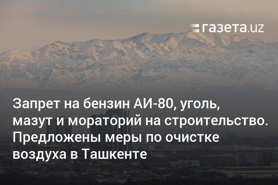Запрет на бензин АИ-80, уголь, мазут и мораторий на строительство. Предложены меры по охране воздуха в Ташкенте