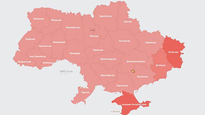 По всей Украине тревога из-за взлета МиГ
