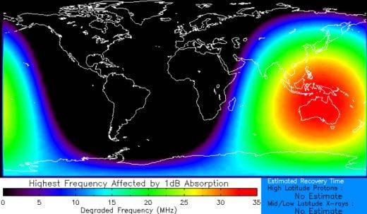 Мощная солнечная вспышка стала причиной отключения радиосвязи в Австралии и Юго-Восточной Азии 6 февраля
