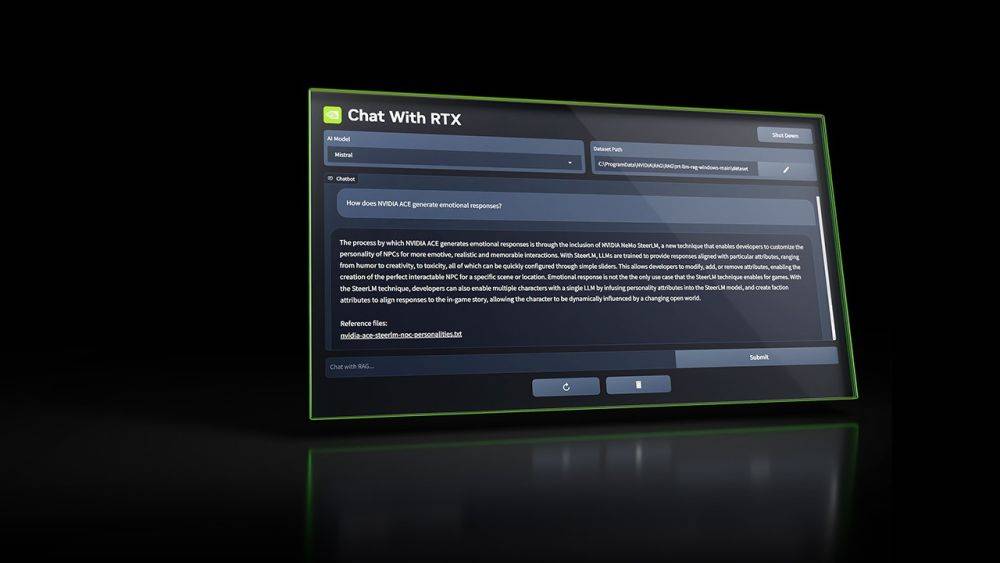 Nvidia представила Chat with RTX — приложение для локального запуска LLM