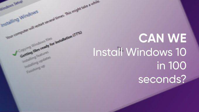NTDEV представил установку Windows 10 на базе tiny10 за 104 секунды