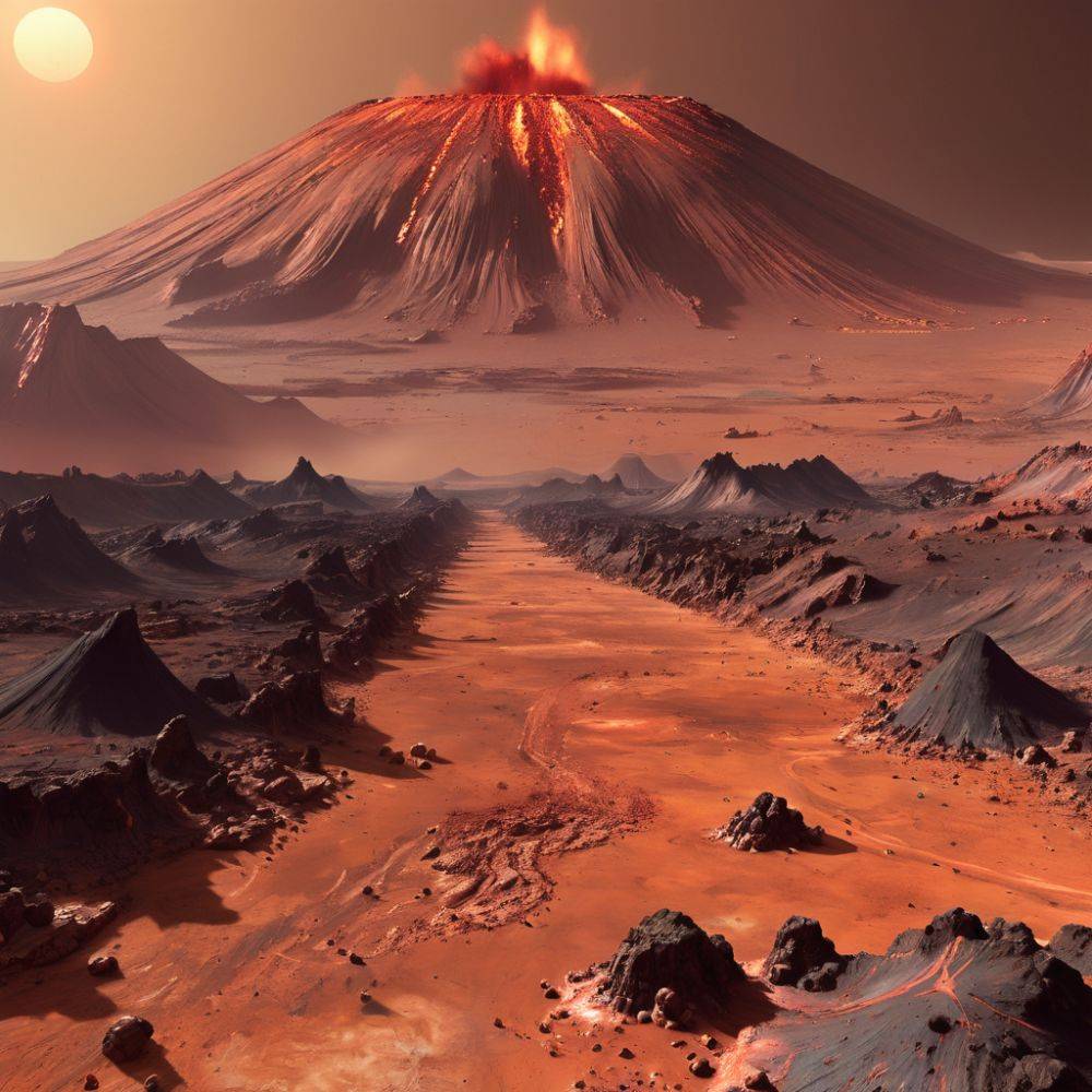 Открытый гигантский вулкан на Марсе может быть пристанищем для жизни