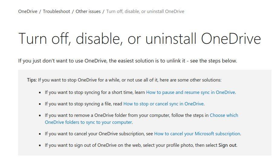 Microsoft подробно описала процесс удаления OneDrive для пользователей Windows 10/11