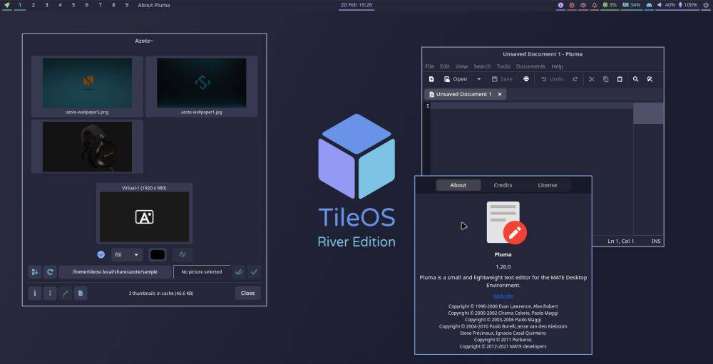 Релиз дистрибутива TileOS 1.0 (T-Rex)