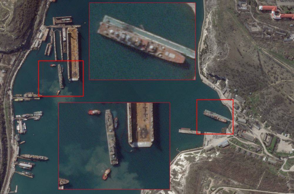 Спутниковые снимки: что произошло с российскими кораблями «Ямал» и «Азов»