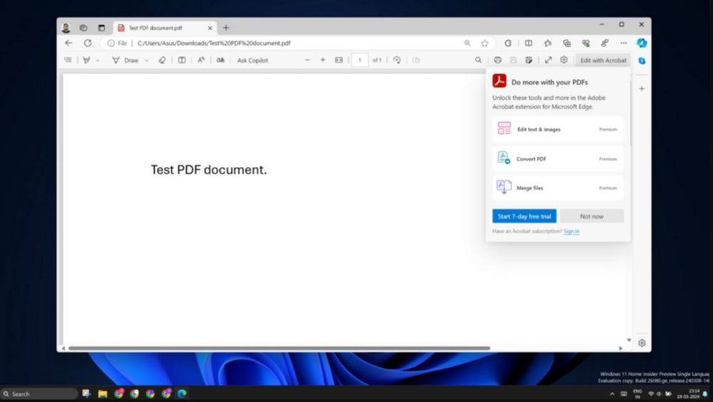 Microsoft Edge откажется от встроенного PDF-движка в пользу Adobe в 2025 году