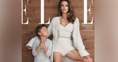 Модель Victoria’s Secret снялась с сыном для русской версии журнала