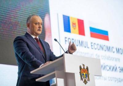 Додон: Молдавия наращивает темп экономического сотрудничества с Россией