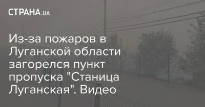 Из-за пожаров в Луганской области загорелся пункт пропуска "Станица Луганская". Видео