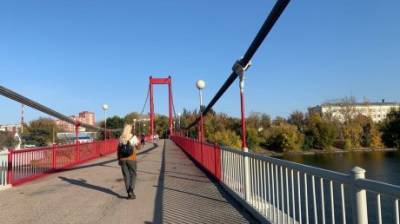 В Пензе подвесной мост не успели покрасить в установленный срок