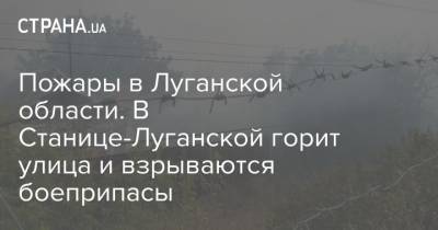 Пожары в Луганской области. В Станице-Луганской горит улица и взрываются боеприпасы