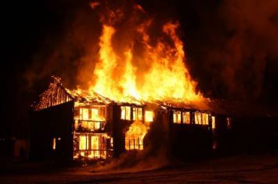 В Станице Луганской природный пожар перекинулся на улицу с жилыми домами