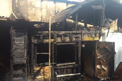 В Одессе огонь уничтожил частный дом и хозяйственную постройку: фото