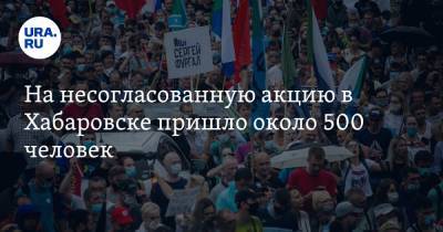 На несогласованную акцию в Хабаровске пришло около 500 человек
