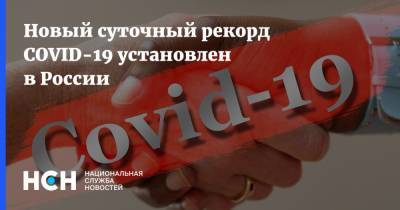 Новый суточный рекорд COVID-19 установлен в России