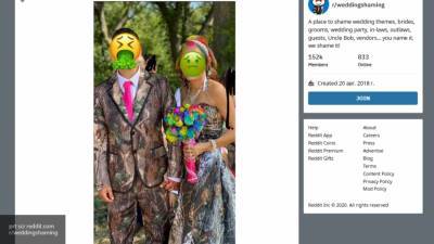 Креативная пара выбрала камуфляжные наряды на свою свадьбу и насмешила Сеть