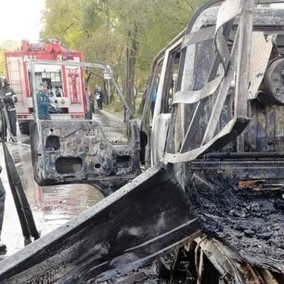 Мощный взрыв прогремел в грузовике с газовым баллоном в Хабаровске