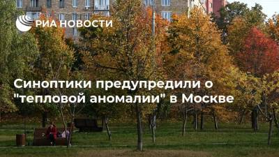 Синоптики предупредили о "тепловой аномалии" в Москве
