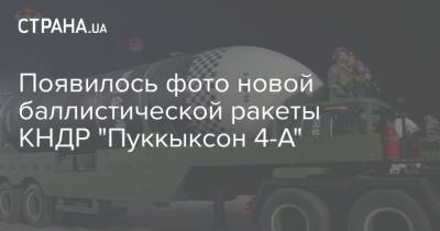 Появилось фото новой баллистической ракеты КНДР "Пуккыксон 4-А"