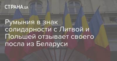 Румыния в знак солидарности с Литвой и Польшей отзывает своего посла из Беларуси