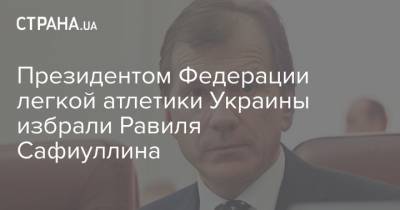 Президентом Федерации легкой атлетики Украины избрали Равиля Сафиуллина