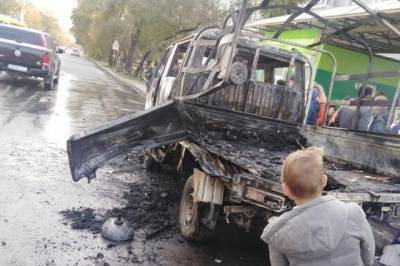 В Хабаровске взорвался грузовик