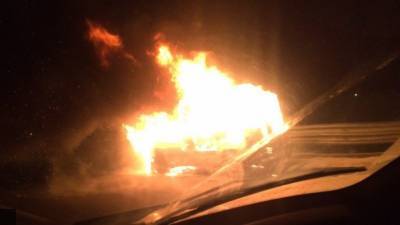 Момент взрыва машины московского бизнесмена попал на видео