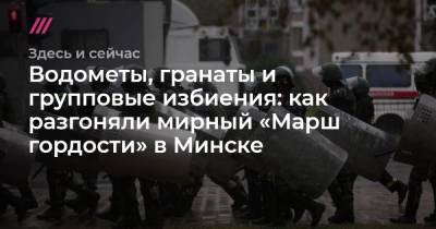 Водометы, гранаты и групповые избиения: как разгоняли мирный «Марш гордости» в Минске