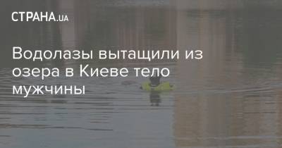 Водолазы вытащили из озера в Киеве тело мужчины - strana.ua - Украина - Киев - район Дарницкий - Гсчс