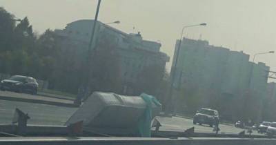 На Ярославском шоссе заметили матрас