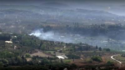 Российские военные помогают тушить пожары в горах сирийской Латакии