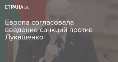 Европа согласовала введение санкций против Лукашенко