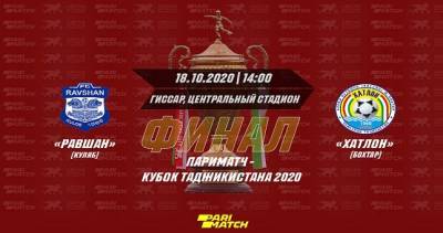 Финал Париматч – Кубка Таджикистана-2020 «Равшан» – «Хатлон» состоится 18 октября