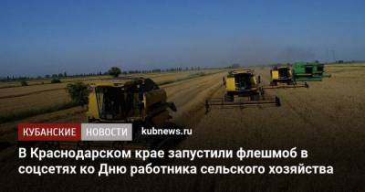 В Краснодарском крае запустили флешмоб в соцсетях ко Дню работника сельского хозяйства