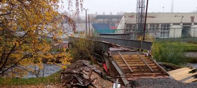 Аварийный мост в Петрозаводске полностью закрыли