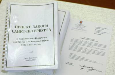 Проект бюджета Петербурга внесли в Законодательное Собрание