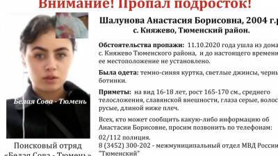 В Тюменском районе МВД почти сутки ищет молодую девушку