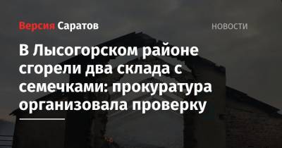 В Лысогорском районе сгорели два склада с семечками: прокуратура организовала проверку