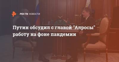 Путин обсудил с главой "Алросы" работу на фоне пандемии