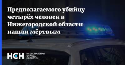 Предполагаемого убийцу четырёх человек в Нижегородской области нашли мёртвым