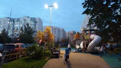 В Шушарах на трех детских площадках установили новые фонари