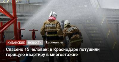 Спасено 15 человек: в Краснодаре потушили горящую квартиру в многоэтажке