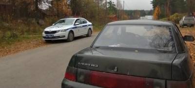 Инспекторы ГИБДД отобрали машину у пьяного водителя в районе Карелии