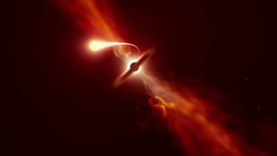 Космическая трагедия: чёрная дыра разорвала звезду на глазах астрономов