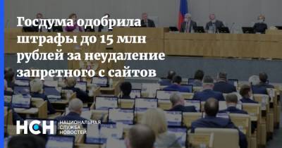 Госдума одобрила штрафы до 15 млн рублей за неудаление запретного с сайтов