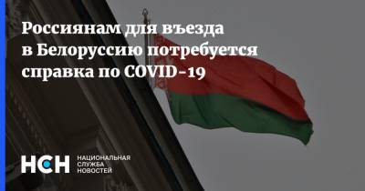 Россиянам для въезда в Белоруссию потребуется справка по COVID-19
